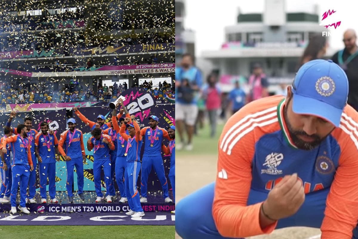 Rohit Sharma Viral Video: तेरी मिट्टी में मिल जावां…रोहित शर्मा ने कुछ यूं चखा पिच का स्वाद