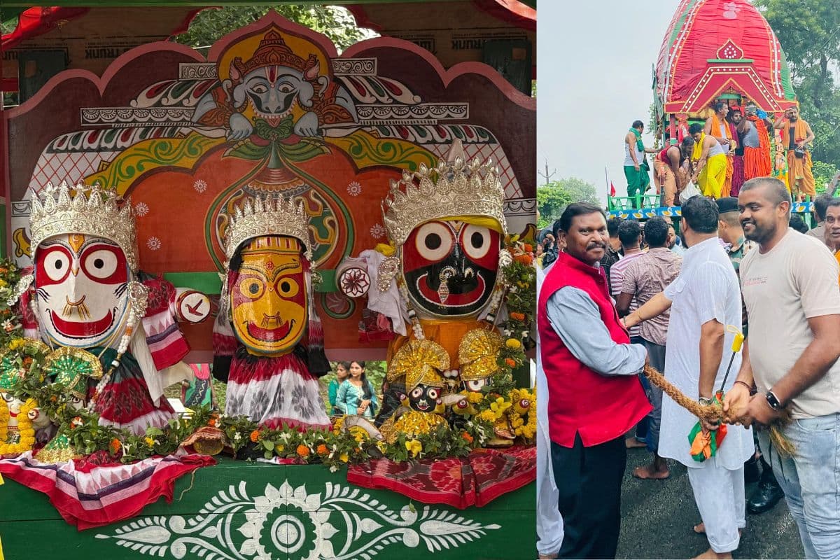 Rath Yatra: मुख्य मंदिर लौटे प्रभु जगन्नाथ, रथ खींचने उमड़ी श्रद्धालुओं की भारी भीड़, पूर्व सीएम अर्जुन मुंडा भी हुए शामिल