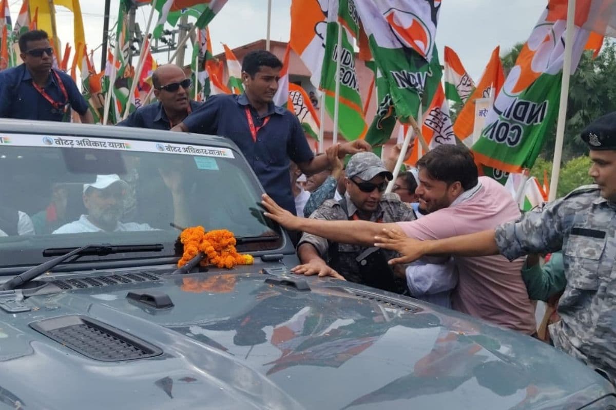 नालंदा पहुंची वोटर अधिकार यात्रा, मुख्यमंत्री के गृह जिले में राहुल गांधी का भव्य स्वागत 