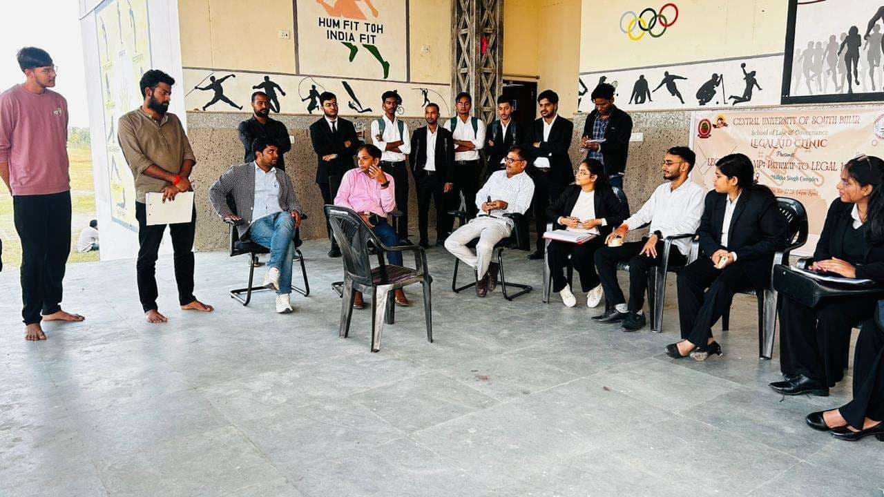 सीयूएसबी के विधिक सहायता क्लिनिक द्वारा निशुल्क कानूनी सहायता शिविर का आयोजन
