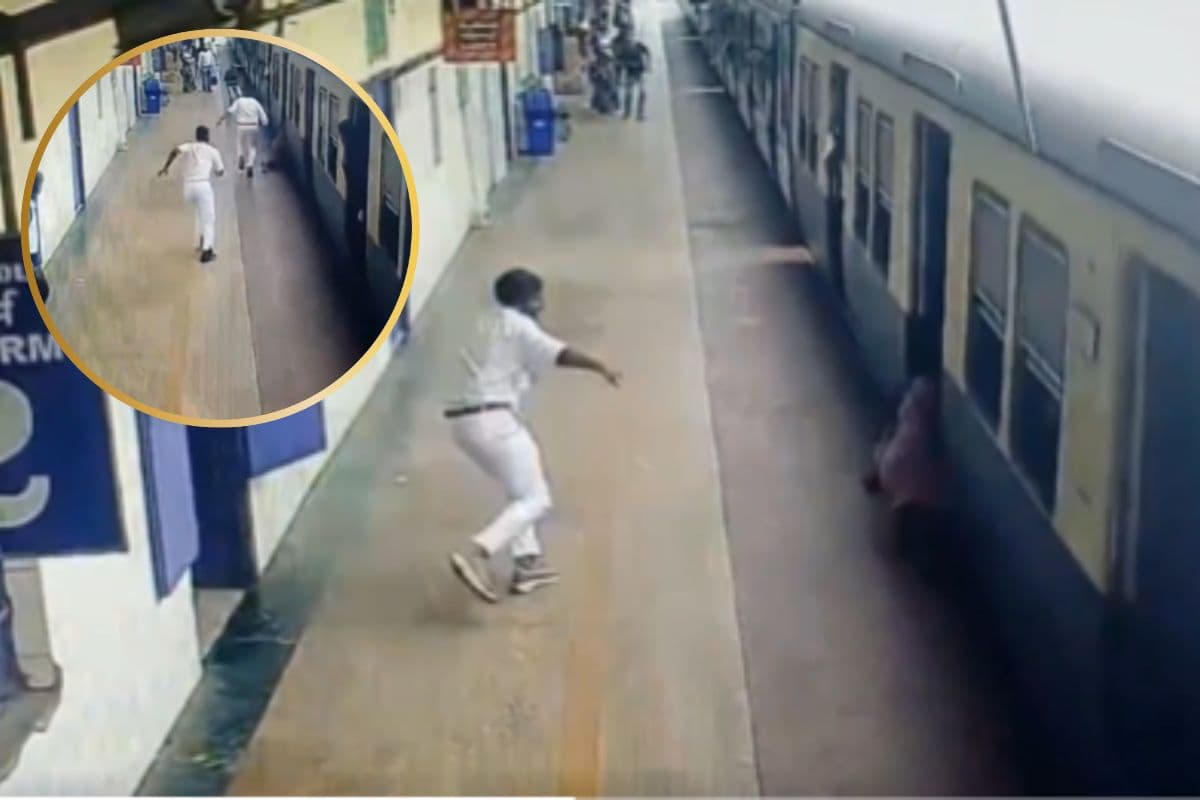 Video : चलती ट्रेन से गिरने लगी महिला, तभी दौड़ा टिकट चेकिंग स्टाफ, देखें फिर क्या हुआ