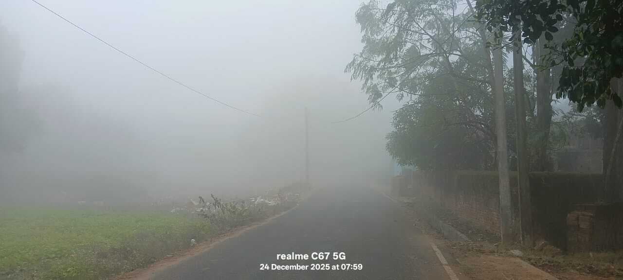 कोहरे की चादर में लिपटा जिला, सड़कें सूनीं व घरों में भी ठिठुरे लोग