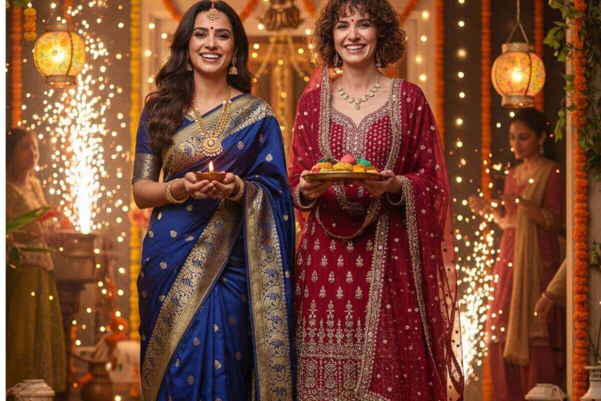 Festive Outfit Ideas: आपके लुक से नहीं हटेगी नजरें, त्योहारों में दिखें सबसे खास, ट्राई करें ये आउटफिट आइडियाज