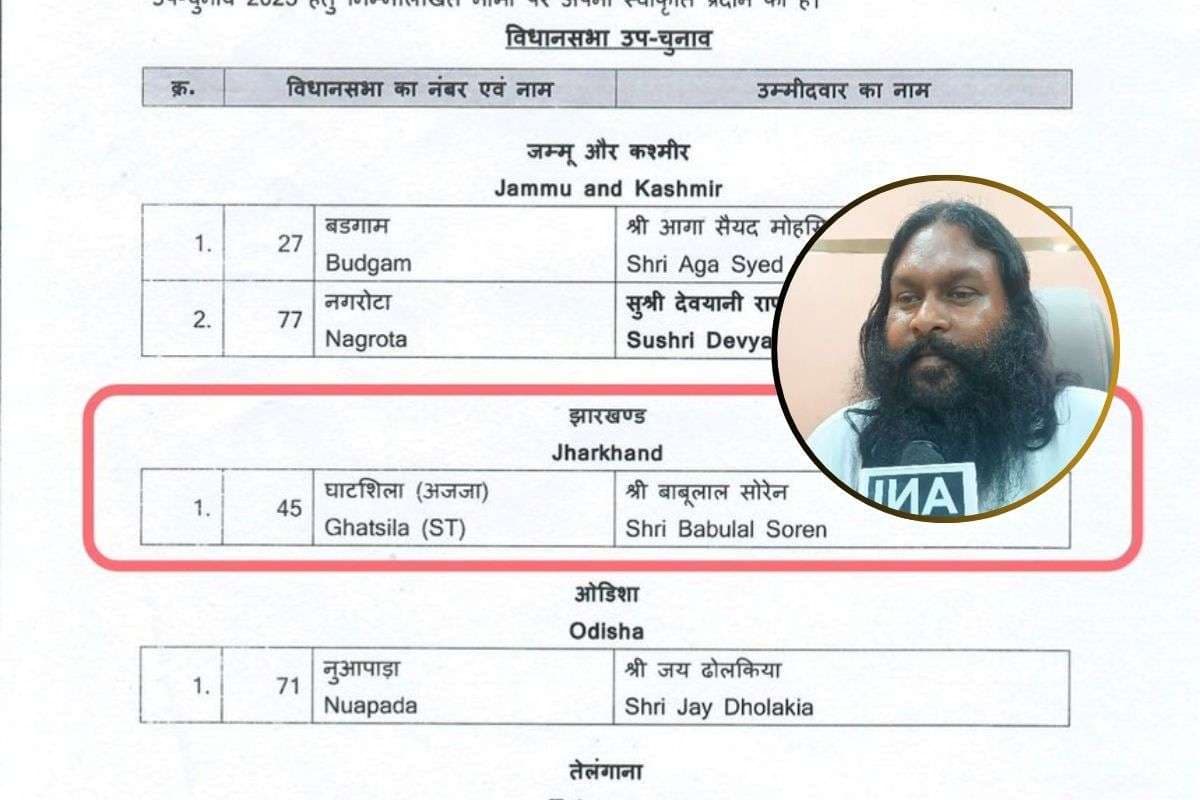 Ghatshila Bypoll 2025: पूर्व सीएम चंपाई सोरेन के बेटे बाबूलाल सोरेन फिर मैदान में, घाटशिला से होंगे भाजपा के उम्मीदवार