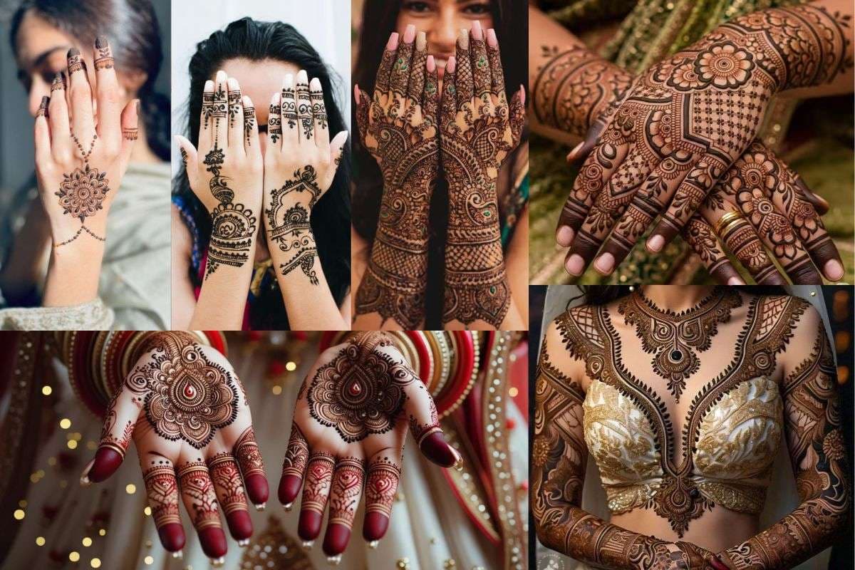 2025 के टॉप 10 ब्राइडल मेहंदी डिजाइन, फुल हैंड से एआई तक