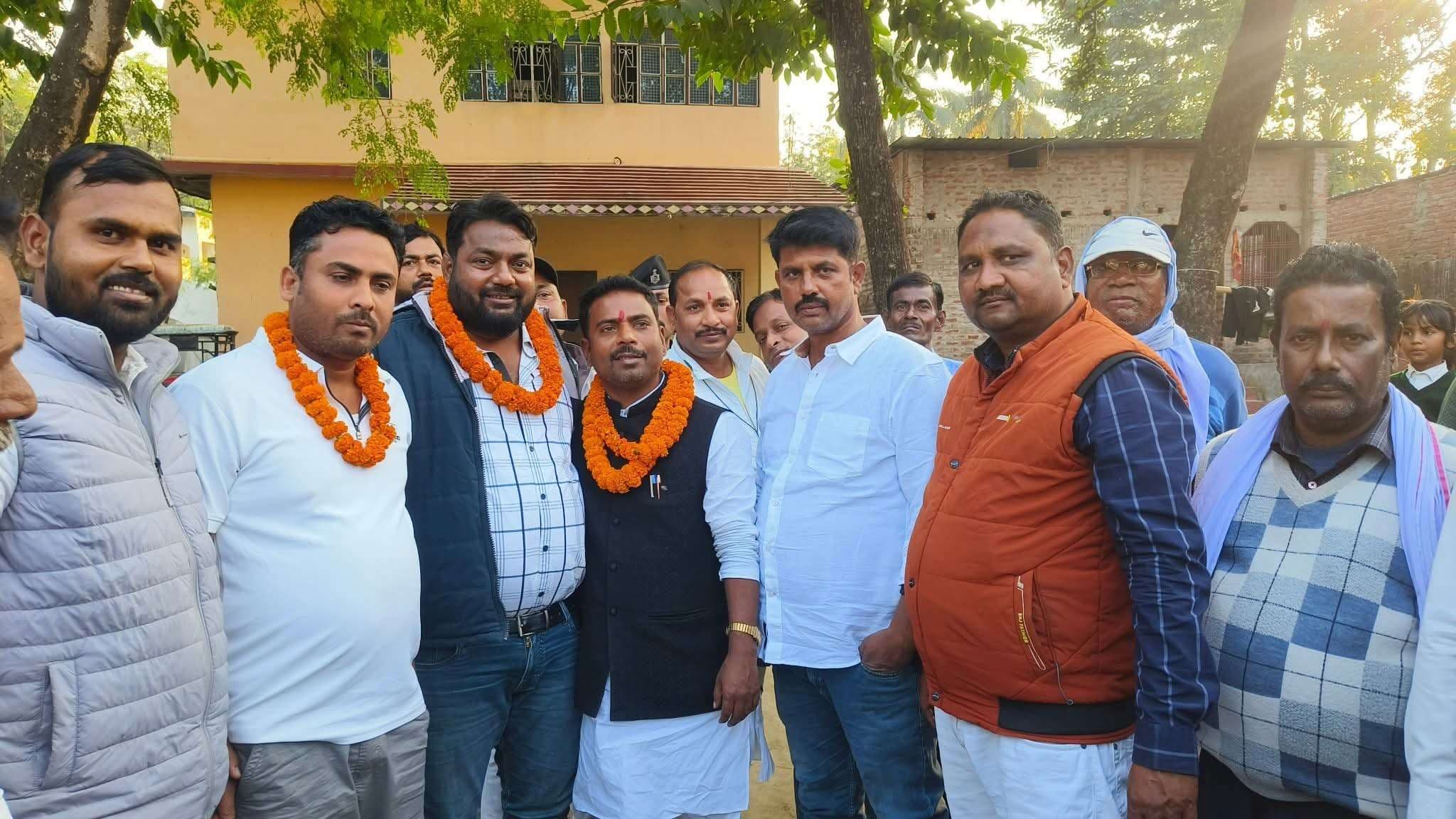 फारबिसगंज में एमएलए का किया स्वागत